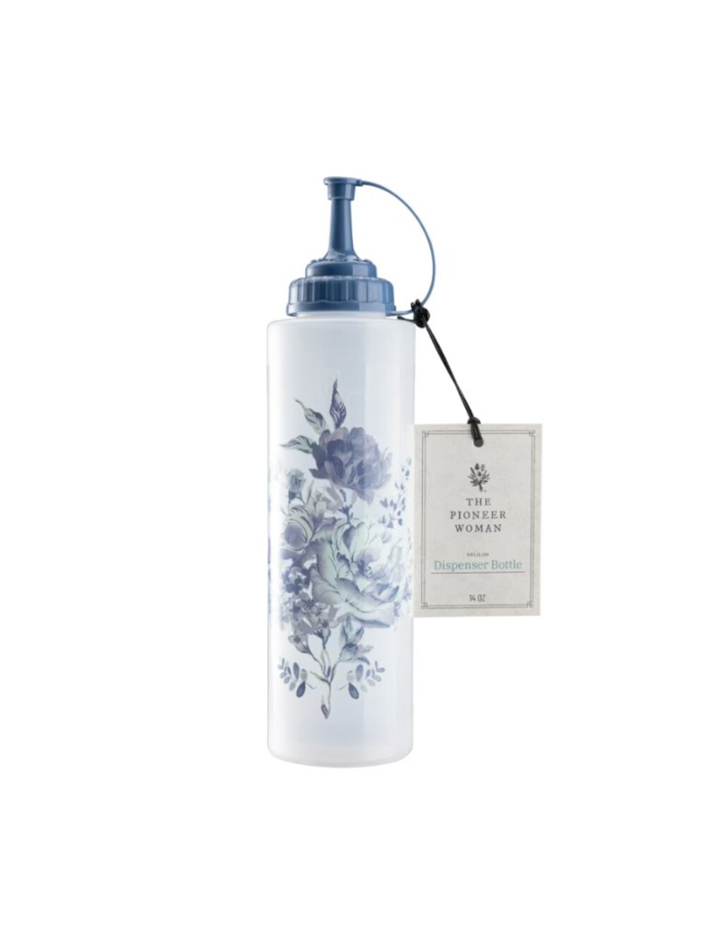 The Pioneer Woman Blue Delilah Oil & Vinegar Dispensing Squeeze Plastic Bottle